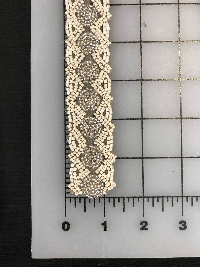 74 cm Langen Elfenbein Perlen Borte von AnafrezNotions
