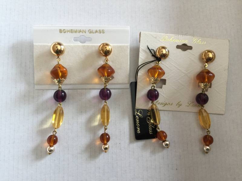 Boho Kristall Ohrringe. Multi Color Ohrringe, Verkauft Durch Das Paar von AnafrezNotions