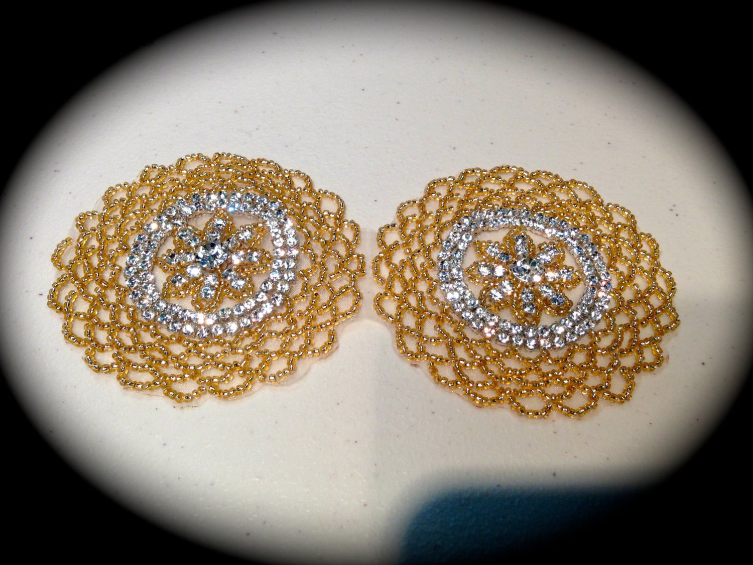 Gold Strass Perlen Applikation 2 Stück Und Applikationen Gold Strass Perlen Applikation 2 Stück Und Applikationen von AnafrezNotions