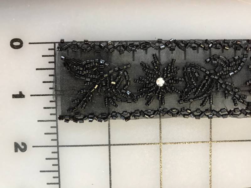 Schwarze Perlen Pailletten Borte. Strass Meterware Schwarze Perlen Pailletten Borte. Strass Meterware von AnafrezNotions