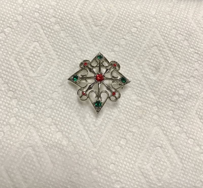 Weihnachts-Brosche. Metall Weihnachtsanstecknadel. Hergestellt in Tschechien Weihnachts-Brosche. Metall Weihnachtsanstecknadel. Hergestellt in Tschechien von AnafrezNotions