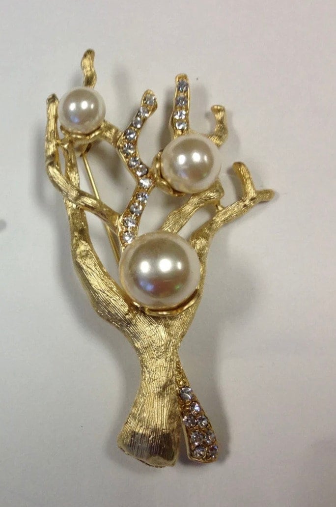 Wunderschöne Strass Perle Brosche, Bling Brosche/Braut Brosche Wunderschöne Strass Perle Brosche, Bling Brosche/Braut Brosche von AnafrezNotions