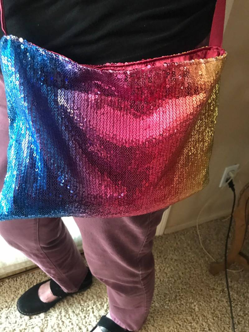 Gay Stolz Schultertasche Mini Pailletten Regenbogen Raver Tasche Geldbörse Club Kind Glam Gay Stolz Schultertasche Mini Pailletten Regenbogen Raver Tasche Geldbörse Club Kind Glam von Anagramfineart