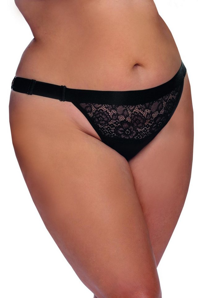 Anais Apparel Size Plus Slip Schwarzer Damen Knickers Slip mit Spitze Plus Size mit breitem Gummibu von Anais Apparel Size Plus