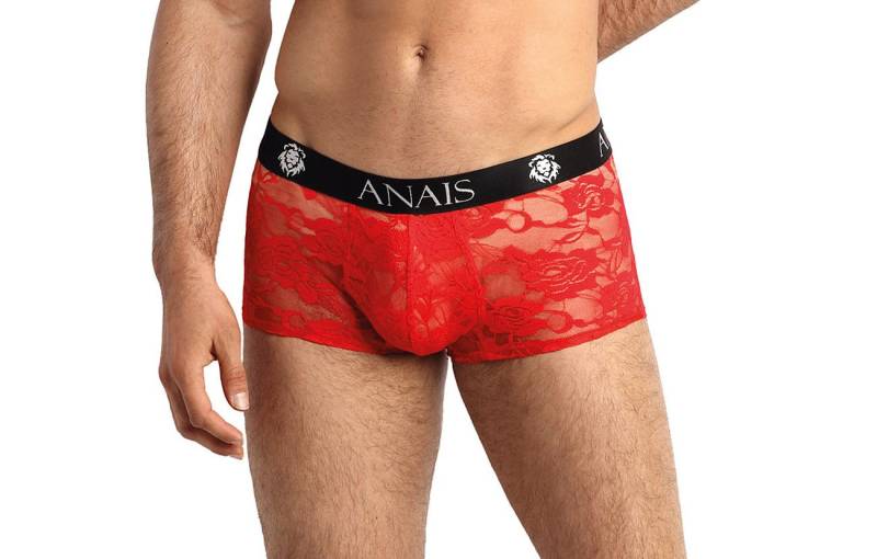 Anais for Men Boxershorts Herren Boxer Shorts rot transparent aus dehnbarer Spitze und breitem G von Anais for Men