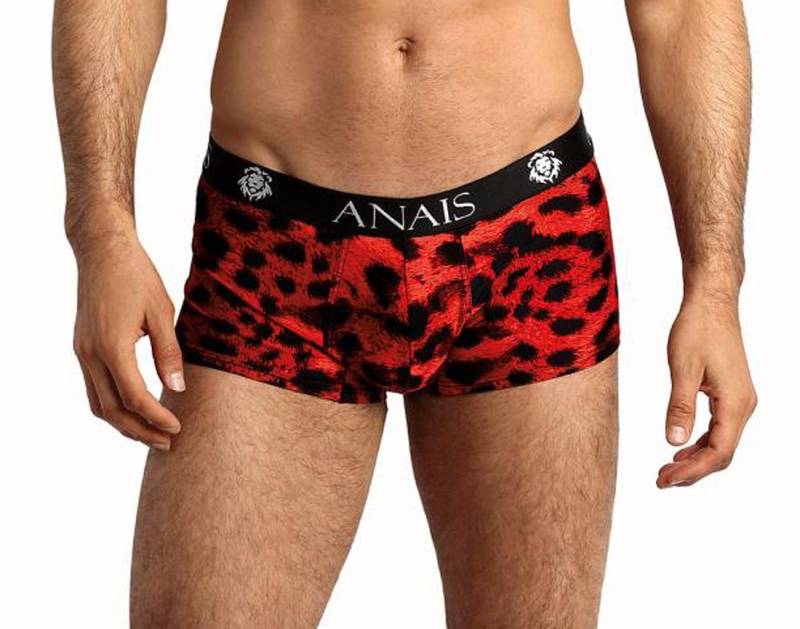 Anais for Men Boxershorts Herren Boxer Shorts schwarz rot aus glattem blickdichtem Stoff von Anais for Men