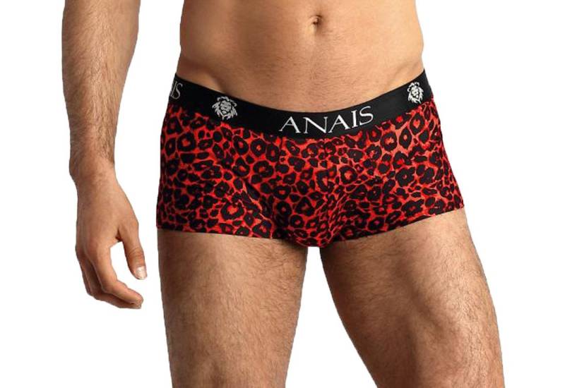 Anais for Men Boxershorts Herren Boxer Shorts schwarz rot aus glattem blickdichtem Stoff Leo von Anais for Men