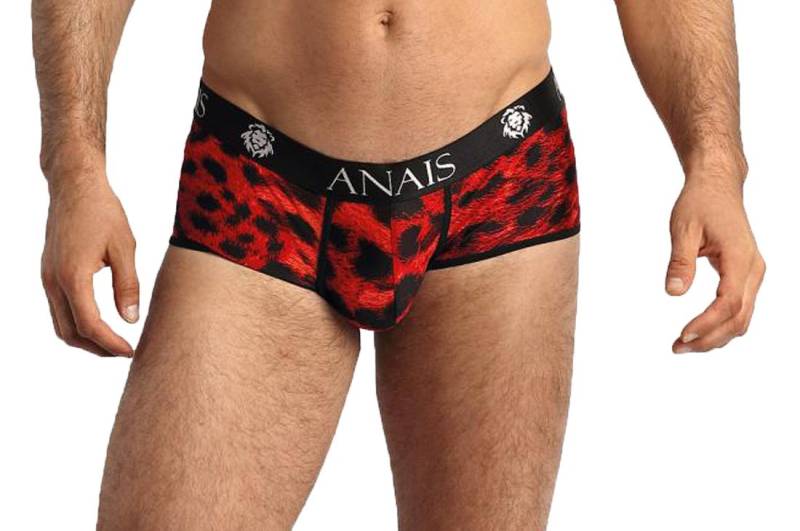 Anais for Men Boxershorts Herren Brief Shorts in schwarz rot aus glattem blickdichtem Stoff mit von Anais for Men