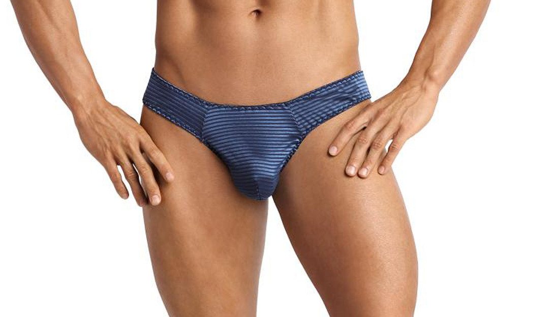 Anais for Men String Herren String in blau aus feinem dehnbaren Netzmaterial mit Querstreif Anais for Men String Herren String in blau aus feinem dehnbaren Netzmaterial mit Querstreif von Anais for Men