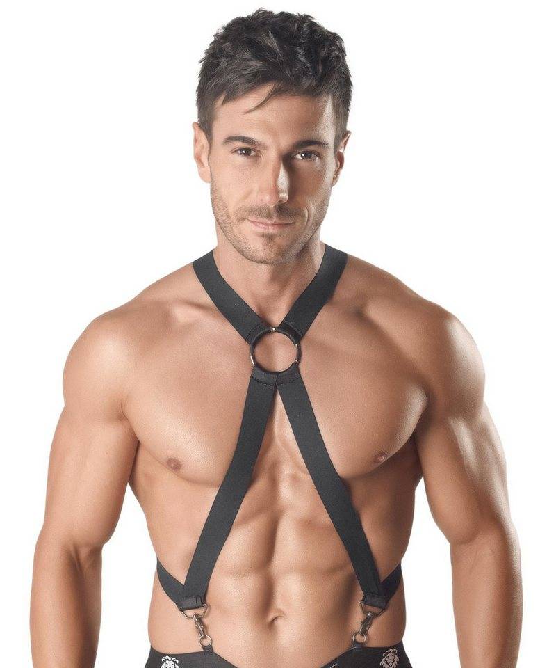 Anais for Men Unterhemd Herren Body-Harness schwarz elastisch aus Gummibändern, Karabiner und von Anais for Men