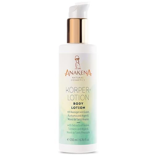 Körperlotion | Auszüge von Bio-Guave Kurkuma Bio-Alge Monoï de Tahiti Ananas | ANAKENA | Naturkosmetik | 200 ml | Frauen & Männer von Anakena