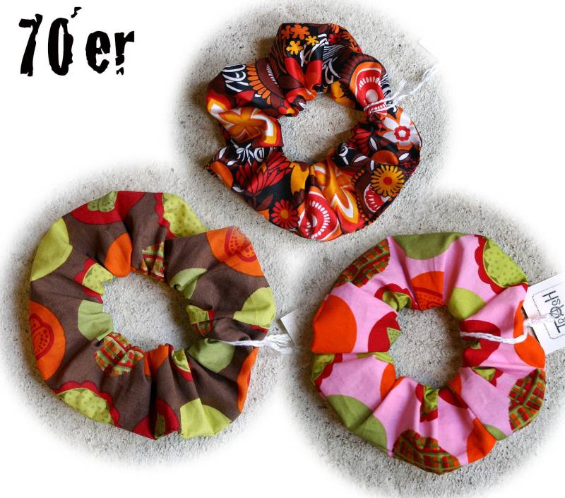 70Er Retro Scrunchie Haar - Armschmuck Aus Bio-Baumwolle Handmade Berlin von TrashBerlin