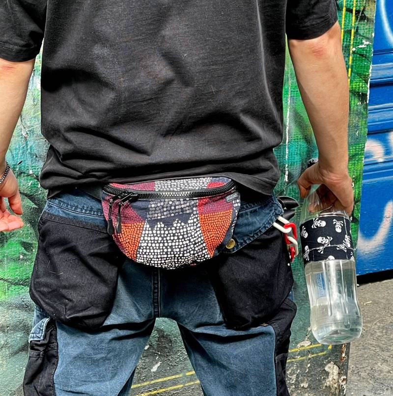 Hip-Bag African-style Gürteltasche Crossbody-Bag Waistbag Sling-Bag Bum-Bag Handmade Berlin von TrashBerlin