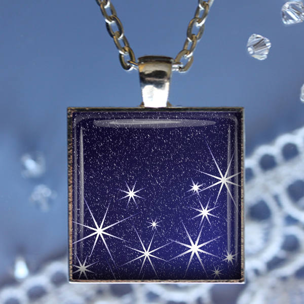 Midnight Snow - Winter Anhänger, Halskette Oder Schlüsselanhänger Weihnachtsschmuck, Schnee, Schnee Halskette, Schmuck von Analiese