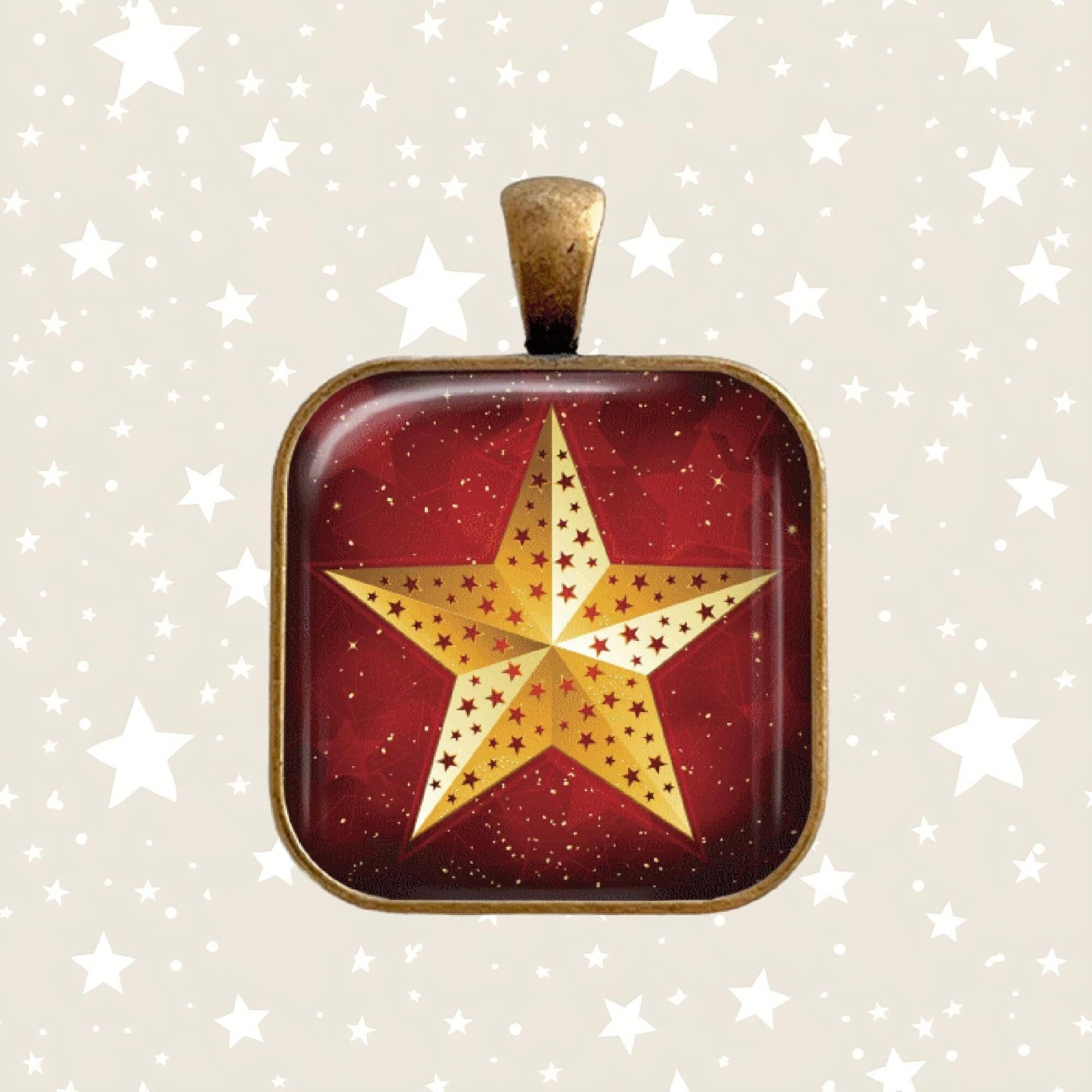 Weihnachten Halskette, Anhänger, Schlüsselanhänger, Urlaub Schmuck, Gold Stern Festlich von Analiese