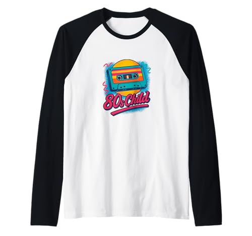 80er Jahre Kinder Kassette Retro Throwback Vibes Raglan von Analog Generation Classic