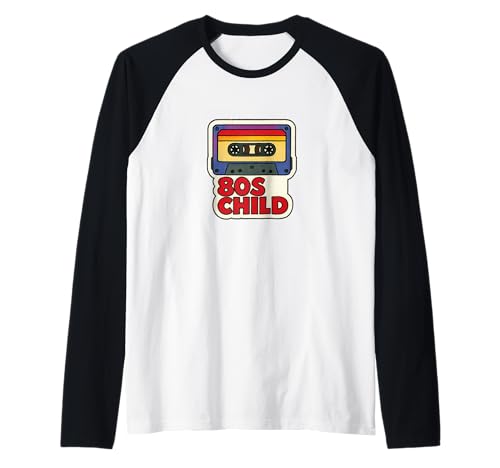 80er Jahre Kinder Kassette Retro Throwback Vibes Raglan von Analog Generation Classic