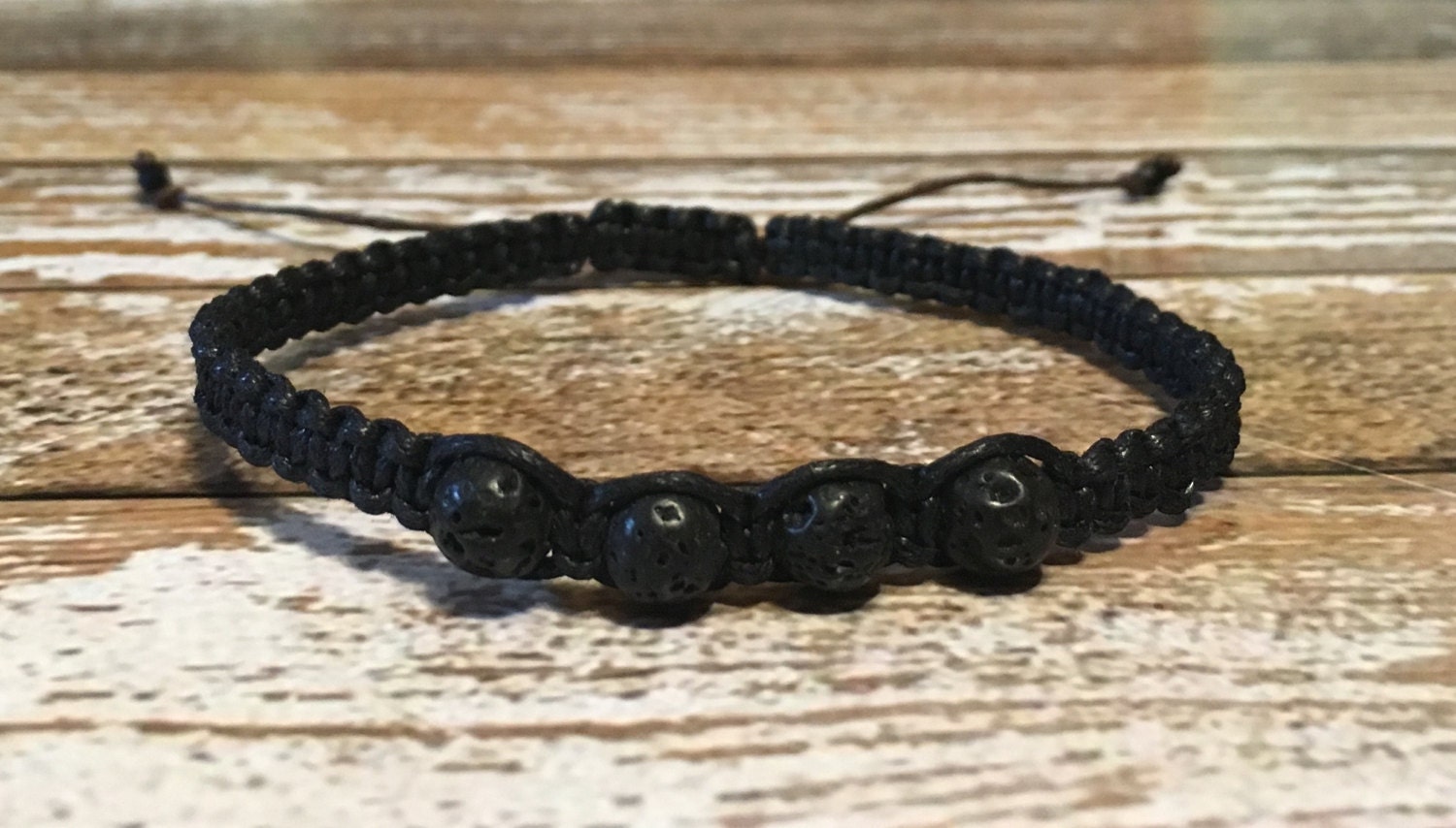 Lavastein Armband, Schwarzes Herren Schwarze Perlen Armband Für Männer, Unisex Boho Stretch Geschenk Ihn Lavastein Armband, Schwarzes Herren Schwarze Perlen Armband Für Männer, Unisex Boho Stretch Geschenk Ihn von AnandaEnergy
