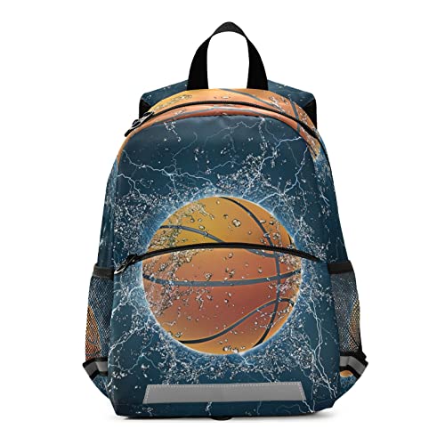 Anantty Kinderrucksack Basketball Ball auf Wasser Kleiner Freund Kindergartenrucksack für 2-6 Jährige Kinder im Kindergarten und Kinderrucksack für die Kita von Anantty