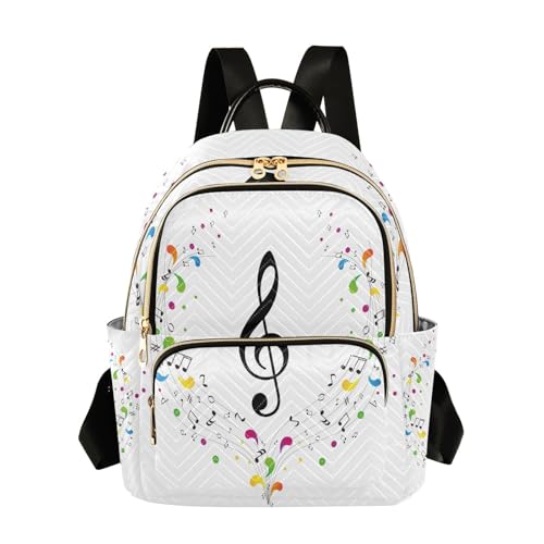 Rucksack Damen Musik Violinschlüssel und Notes Daypack Schulrucksack Lässiger Backpack Schule Freizeit Uni Arbeit Wandern Laptop Rucksäcke für Frauen von Anantty