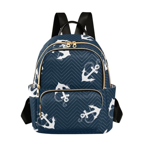 Rucksack Damen Tropisch Strand Nautisch Meer Anker Daypack Schulrucksack Lässiger Backpack Schule Freizeit Uni Arbeit Wandern Laptop Rucksäcke für Frauen von Anantty