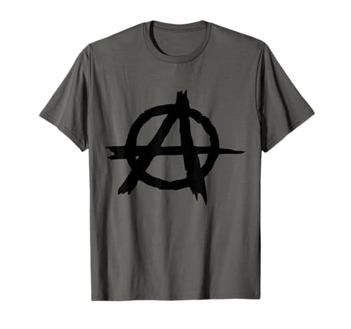 Anarchy Shirts Grau Klassisch T-Shirt Damen Unisex-Erwachsene Kurzarm Crew-Ausschnitt S EU Klein von Anarchy Shirts