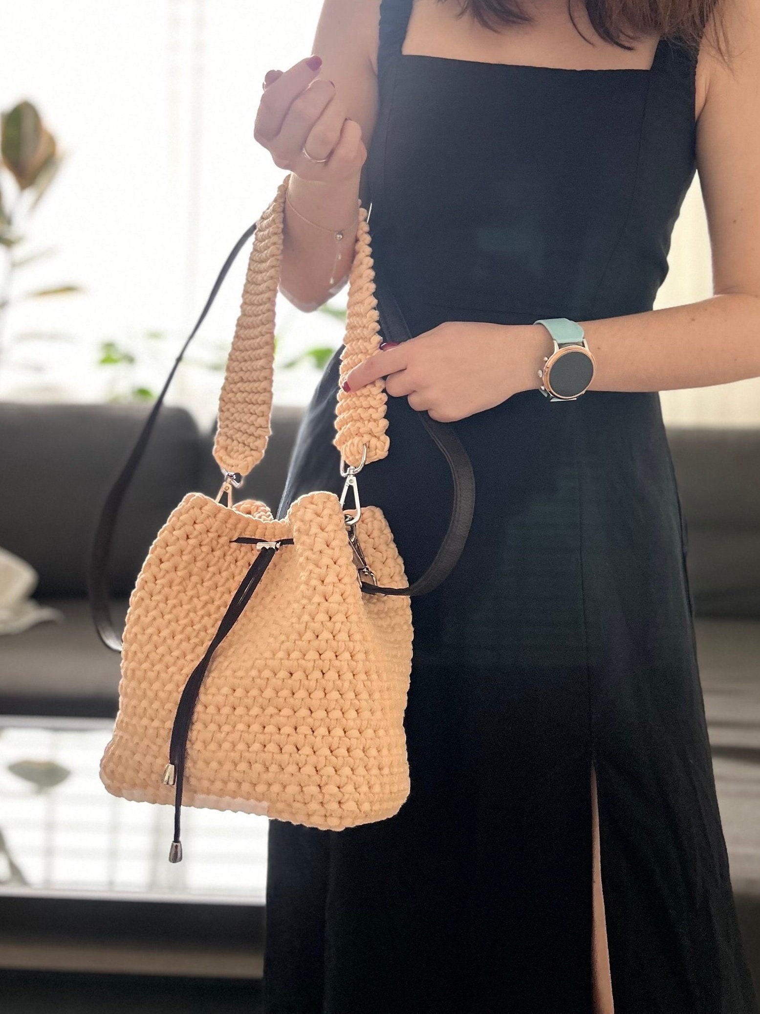 Gehäkelte Tasche. Damentasche. Handmade Bag. Handgemacht. Cross Body. Umhängetasche von AnascheiDesign