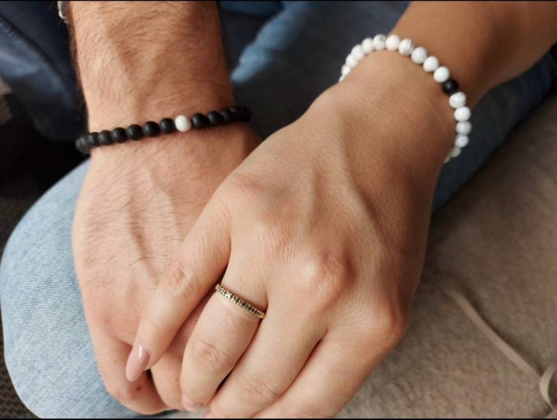 Yin Yang| Partnerlook |Freundschaft Armband | Turmalin Magnesit| Balance von AnasschatzkisteShop