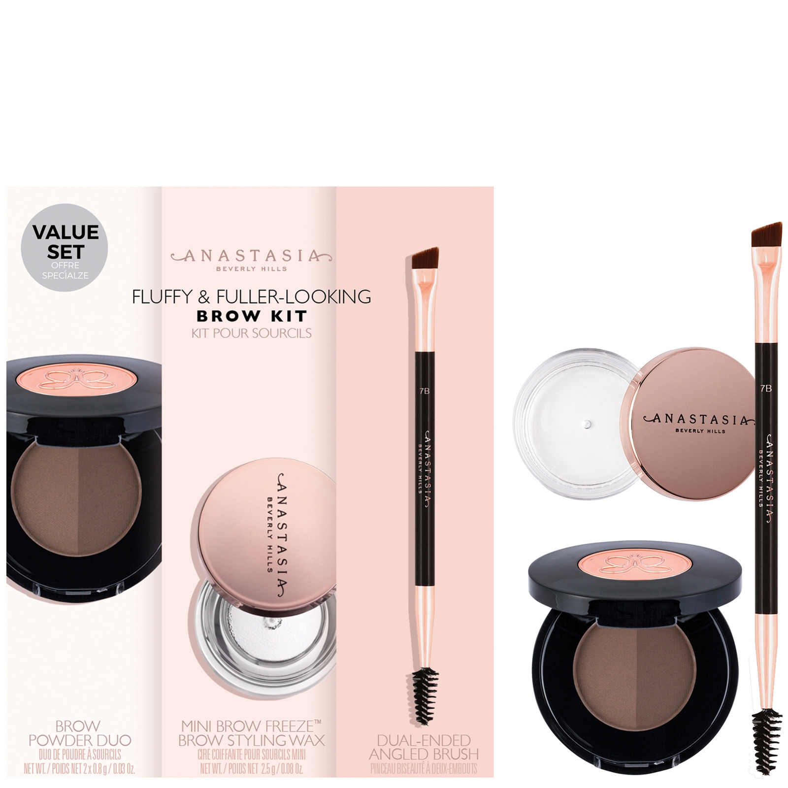 Anastasia Beverly Hills Fluffy and Fuller Looking Brow Kit (Various Shades) - Ebony von Anastasia Beverly Hills