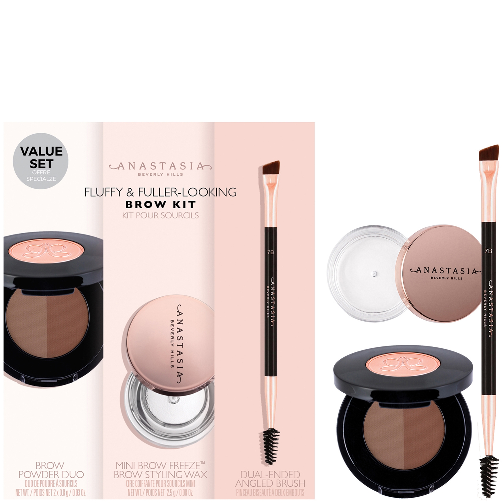 Anastasia Beverly Hills Fluffy and Fuller Looking Brow Kit (Various Shades) - Soft Brown von Anastasia Beverly Hills