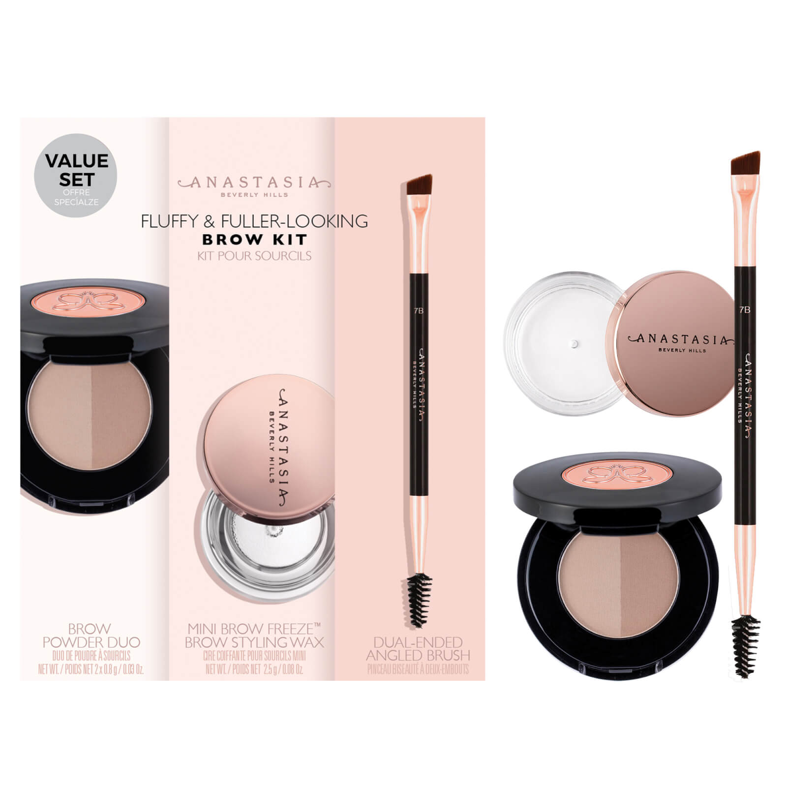 Anastasia Beverly Hills Fluffy and Fuller Looking Brow Kit (Various Shades) - Taupe von Anastasia Beverly Hills