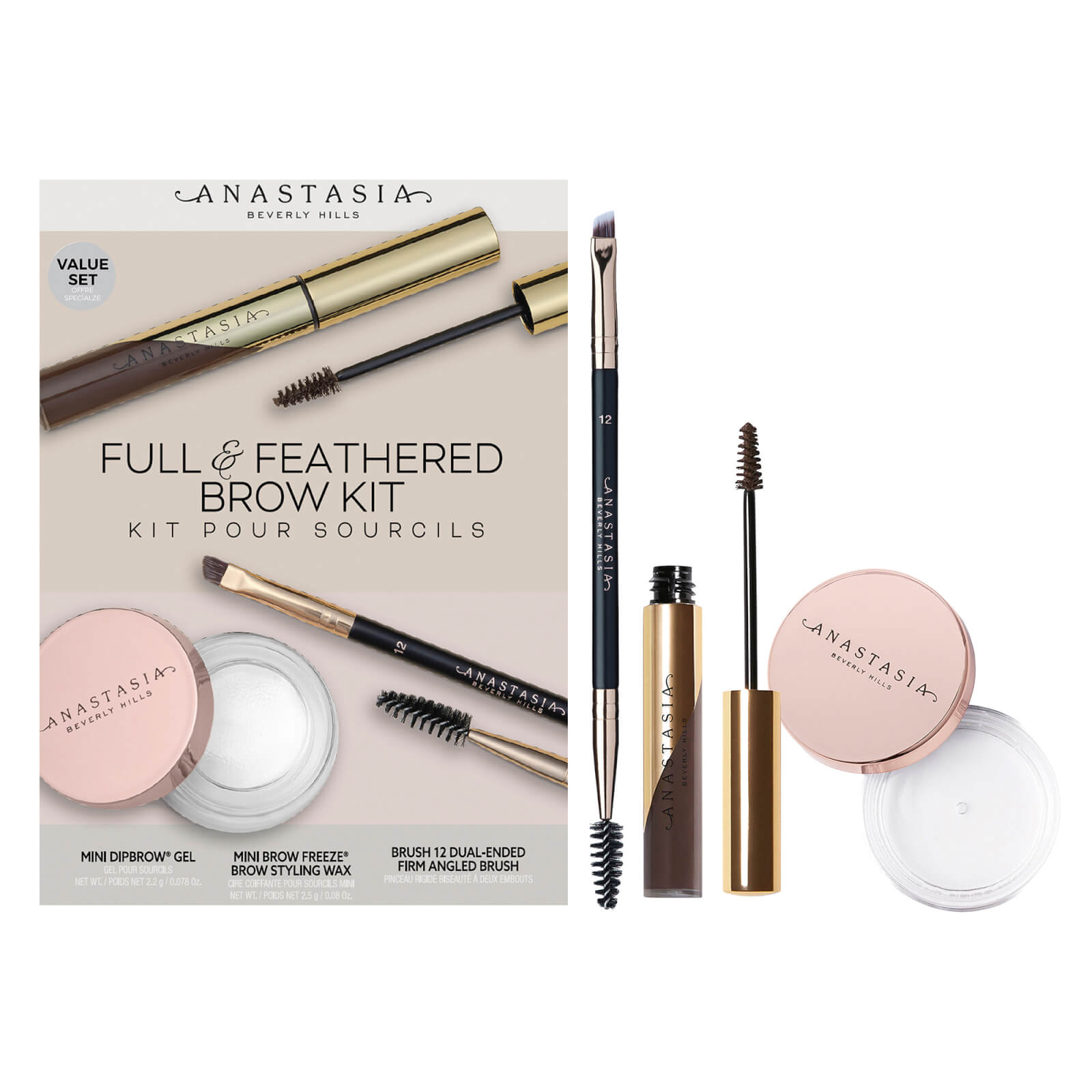 Anastasia Beverly Hills Full & Feathered Brow Kit - Dark Brown von Anastasia Beverly Hills
