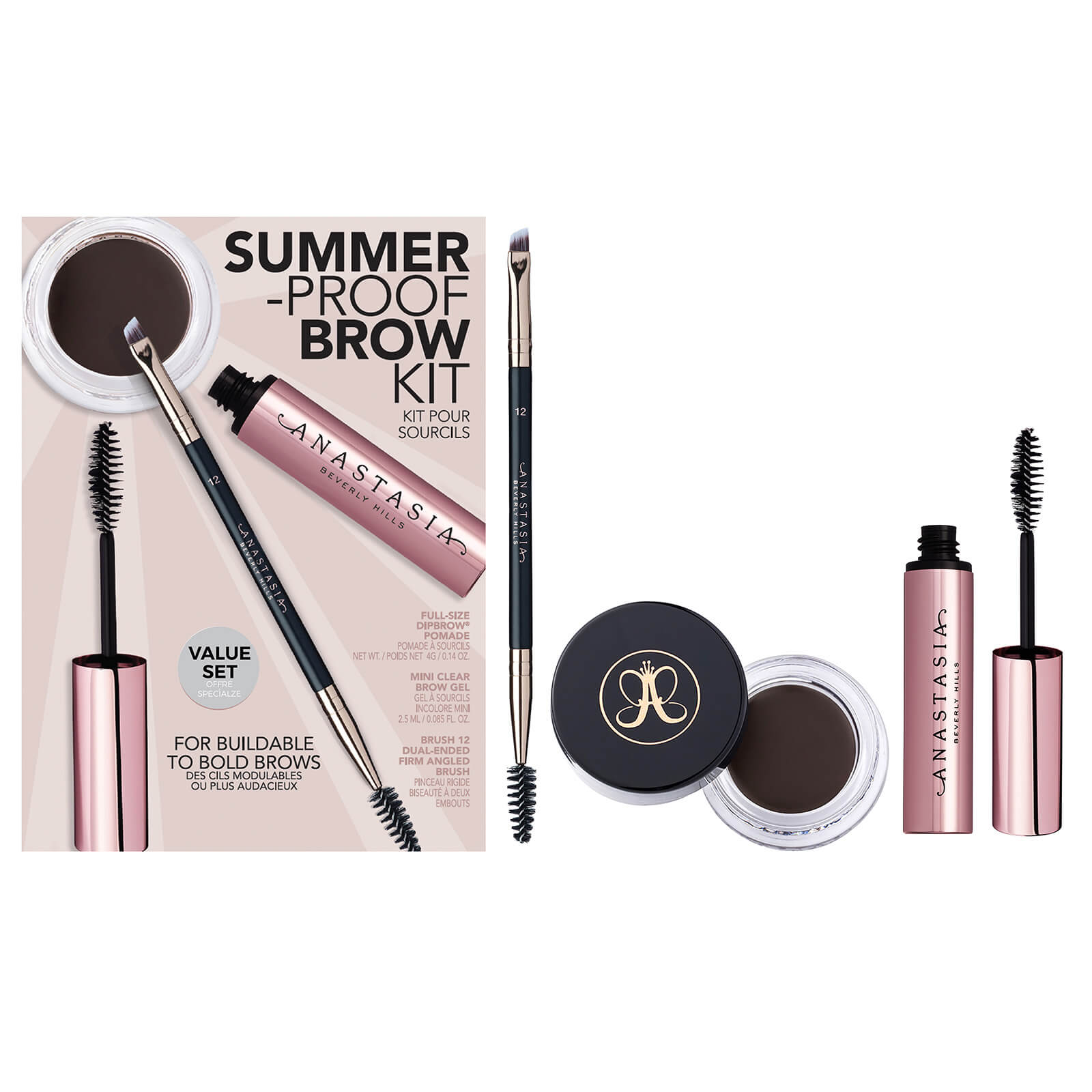 Anastasia Beverly Hills Summer-Proof Brow Kit (Various Shades) - Ebony von Anastasia Beverly Hills