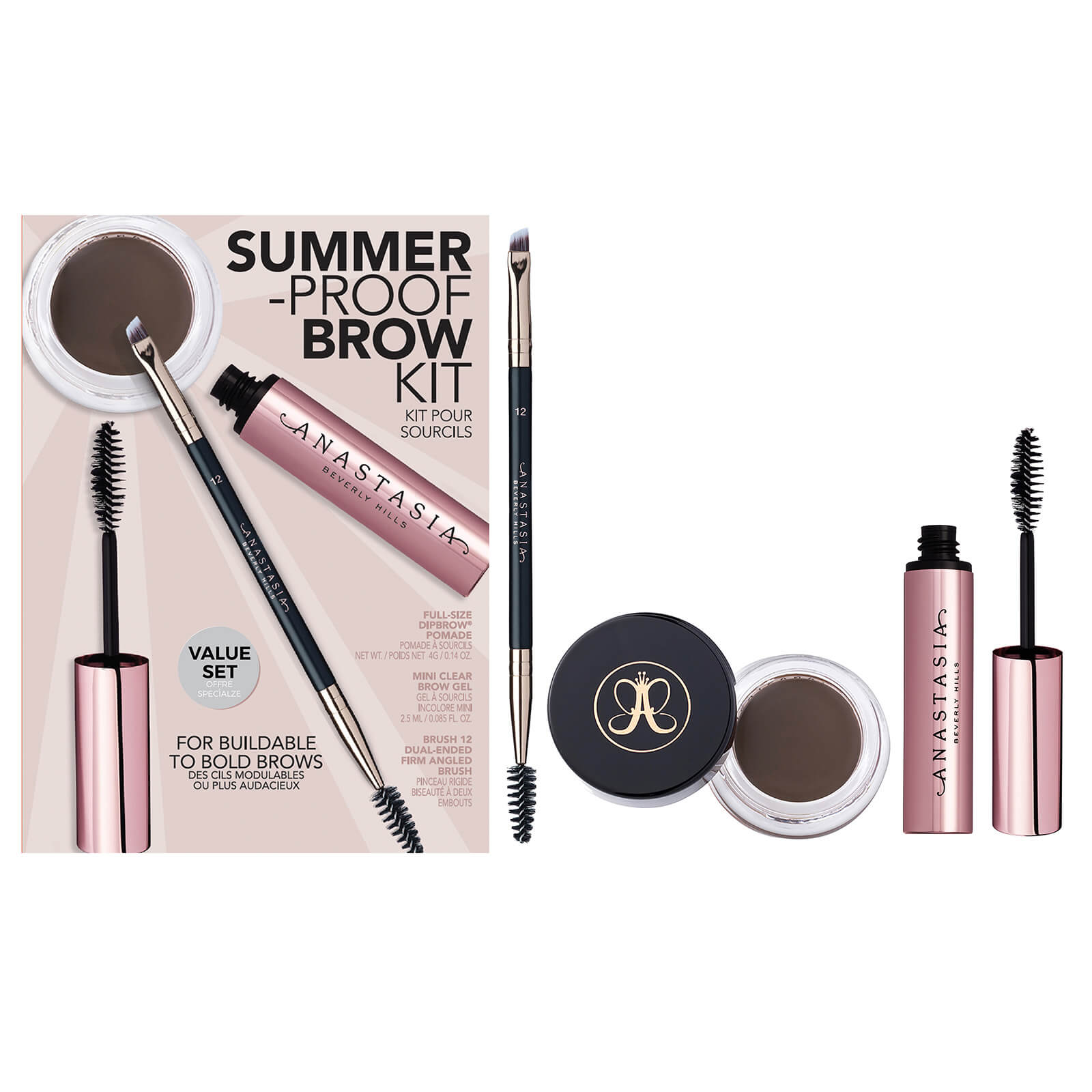 Anastasia Beverly Hills Summer-Proof Brow Kit (Various Shades) - Medium Brown von Anastasia Beverly Hills