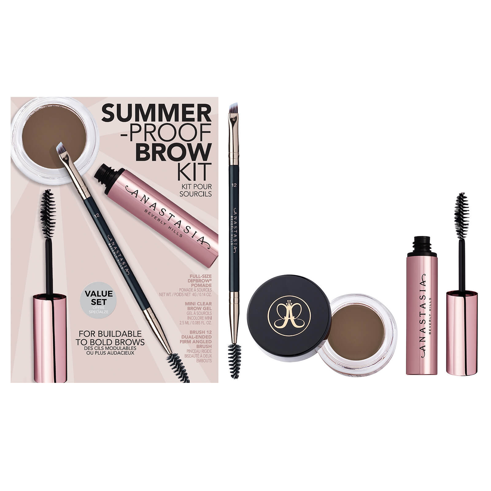 Anastasia Beverly Hills Summer-Proof Brow Kit (Various Shades) - Soft Brown von Anastasia Beverly Hills