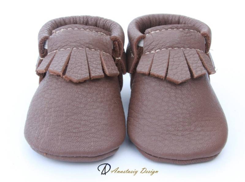 Handgefertigte Baby Mokassins Aus Weichem Leder von AnastasiyDesign