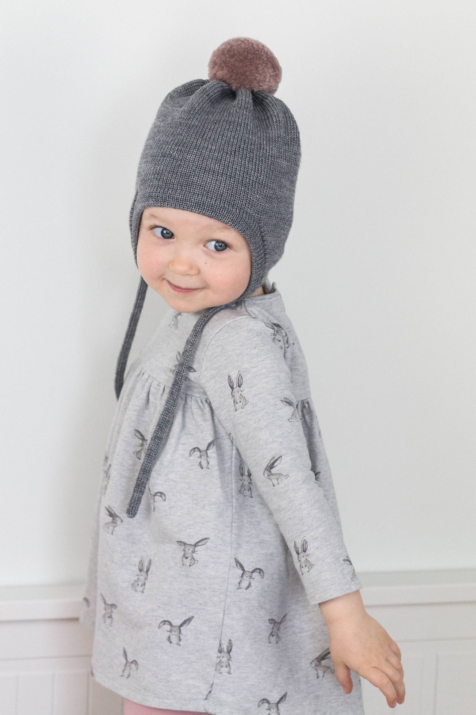 Kleinkind Winter Mütze Mit Ohrenklappen - Individuell Baby Wintermütze Kinder Ohren Klappen von AnastellaKnits