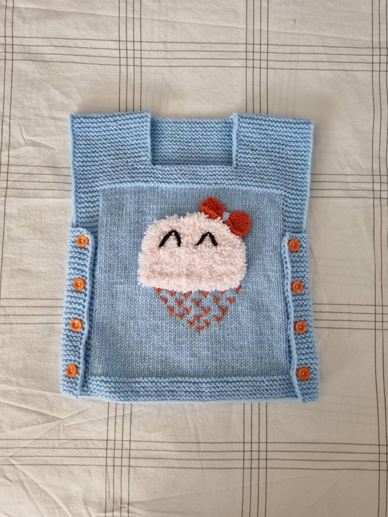 Blaue Wolke Gestrickte Baby Weste, Geschenke, 6 9 12 18 Monate Babykleidung, Warme Babykleidung Blaue Wolke Gestrickte Baby Weste, Geschenke, 6 9 12 18 Monate Babykleidung, Warme Babykleidung von AnatoliaDreams