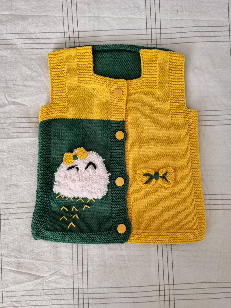 Handgemachte Gehäkelte Baumwolle Babyweste 12 18 24 Monate von AnatoliaDreams