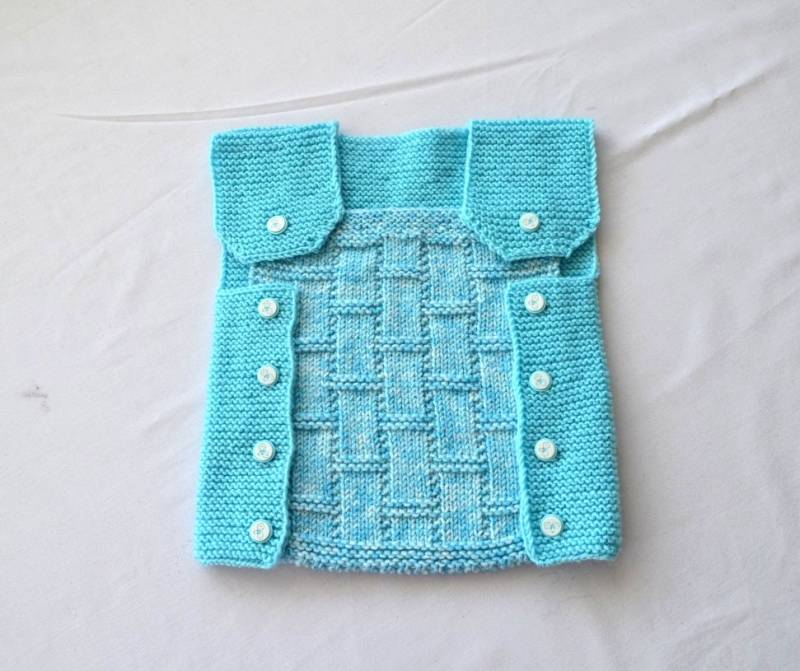 Stricken Babyweste, Weste Blau Acrylgarn, Weiche Baby Jungen Weste, Neugeborene Strickweste Gestrickte Turkuoize Unisex Pullunder von AnatoliaDreams