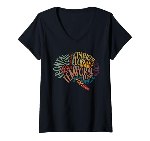 Damen Anatomie des Gehirns Anatomie des Gehirns der Krankenschwester T-Shirt mit V-Ausschnitt Damen Anatomie des Gehirns Anatomie des Gehirns der Krankenschwester T-Shirt mit V-Ausschnitt von Anatomy Of The Brain Nurse Brain Anatomy qoute