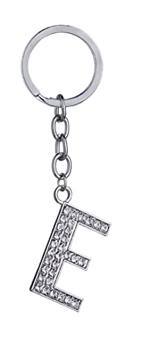 Anawakia Schlüsselanhänger Alphabet 26 englische Buchstaben Glitzersteine Strasssteine Anhänger mit Initialen A B C D E F G H I J K L M N O P R S T U V W X Y Z (E) von Anawakia