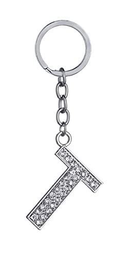 Anawakia Schlüsselanhänger Alphabet 26 englische Buchstaben Glitzersteine Strasssteine Anhänger mit Initialen A B C D E F G H I J K L M N O P R S T U V W X Y Z (T) von Anawakia