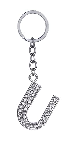 Anawakia Schlüsselanhänger Alphabet 26 englische Buchstaben Glitzersteine Strasssteine Anhänger mit Initialen A B C D E F G H I J K L M N O P R S T U V W X Y Z (U) von Anawakia