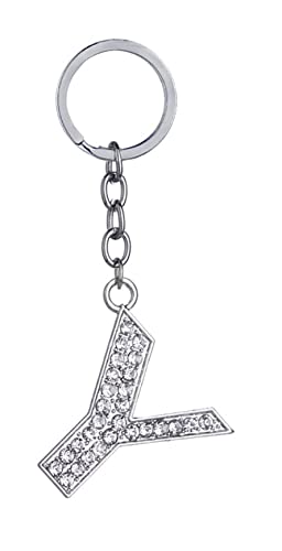Anawakia Schlüsselanhänger Alphabet 26 englische Buchstaben Glitzersteine Strasssteine Anhänger mit Initialen A B C D E F G H I J K L M N O P R S T U V W X Y Z (Y) von Anawakia