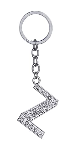 Anawakia Schlüsselanhänger Alphabet 26 englische Buchstaben Glitzersteine Strasssteine Anhänger mit Initialen A B C D E F G H I J K L M N O P R S T U V W X Y Z (Z) von Anawakia