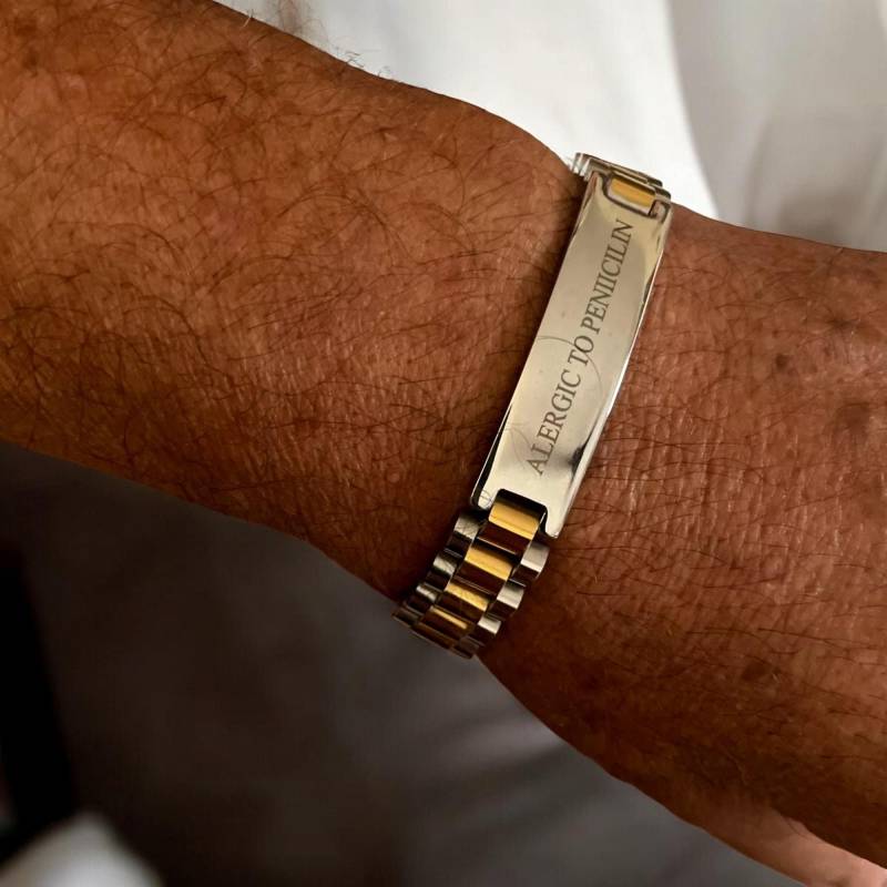 Personalized Stainless Steel Bracelet With Engraving, Custom Men's Bracelet, Customize The Text von AnaxagorasJEWELRY