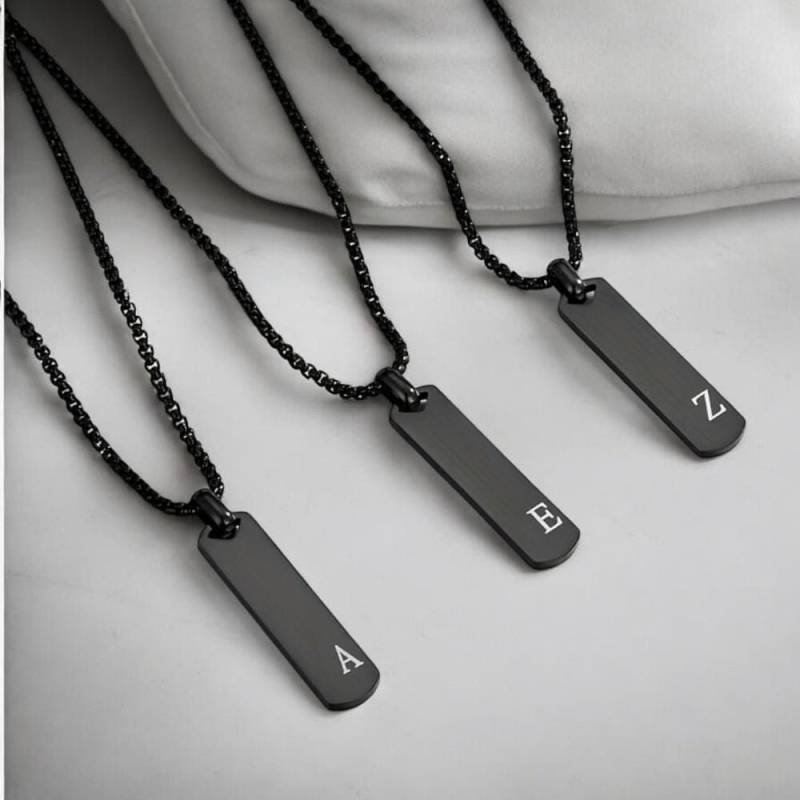 Stainless Steel Letter Pattern Pendant Necklace, Mens Custom Personalized Engraved Pendant, Gift Stainless Steel Letter Pattern Pendant Necklace, Mens Custom Personalized Engraved Pendant, Gift von AnaxagorasJEWELRY