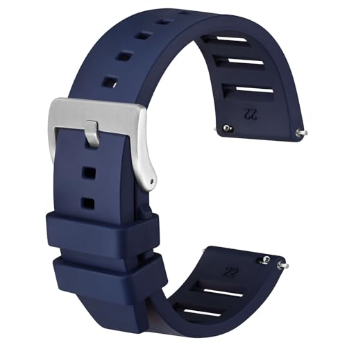 Anbeer Silikon Uhrenarmbänder, Fluorkautschuk Uhrenarmbänder 20mm 22mm,Schnellverschluss Ersatzarmband für Herren Anbeer Silikon Uhrenarmbänder, Fluorkautschuk Uhrenarmbänder 20mm 22mm,Schnellverschluss Ersatzarmband für Herren von Anbeer