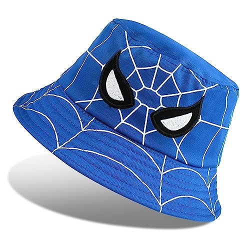 Fischerhut für Kinder, Unisex Fischerhut Spider-Man, Kinder Bucket Hat Spider-Man, Fischerhut Kinder Sonnenhut UV Schutz, Faltbare Fischerhut Cartoon, Fischerhut Sommer für Kleine Jungen Mädchen von Anbobili